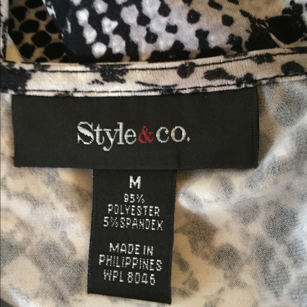 DONATED Style & Co animal print top. Size medium. - Picture 5 of 6